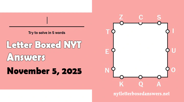 Today's NYT Letter Boxed Answers Wednesday 5 November 2025 - insta