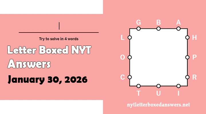 Today's NYT Letter Boxed Answers Friday 30 January 2026