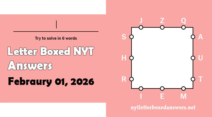 Today's NYT Letter Boxed Answers Sunday 1 Febraury 2025